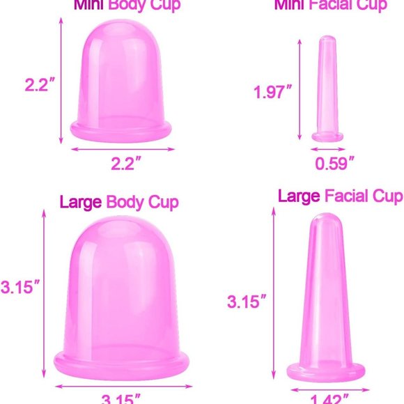 Anti Cellulite Massager Cupping Therapy Massage Sets Silicone Vacuum Suction Cup - Picture 3 of 15